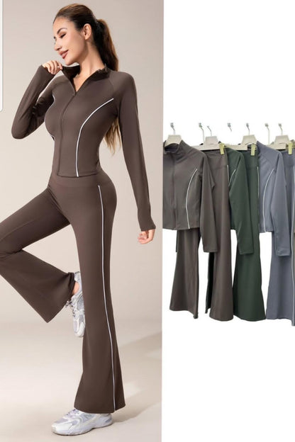 Ensemble Sport Chic — Veste & Pantalon Flare